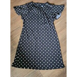 Tommy Hilfiger Dress Stretchy Mid Length Sz 14 Black White Casual Office